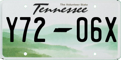 TN license plate Y7206X