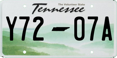 TN license plate Y7207A