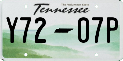 TN license plate Y7207P