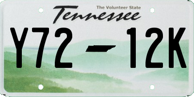 TN license plate Y7212K