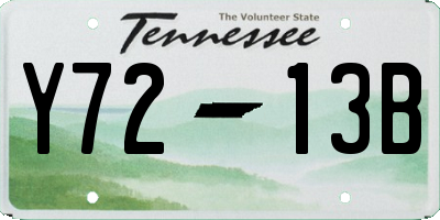 TN license plate Y7213B