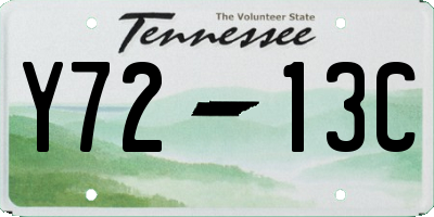 TN license plate Y7213C