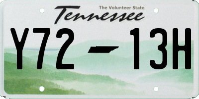 TN license plate Y7213H