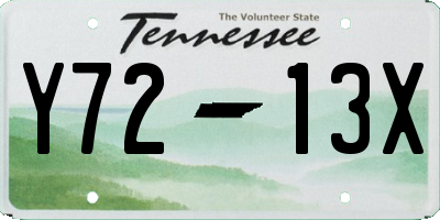 TN license plate Y7213X