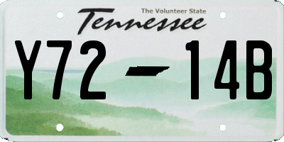 TN license plate Y7214B