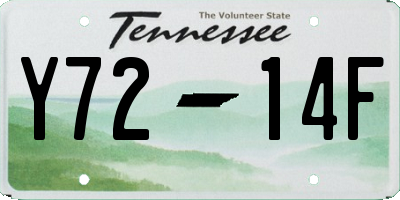 TN license plate Y7214F