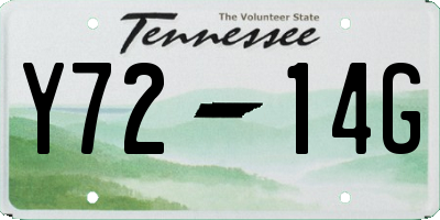 TN license plate Y7214G