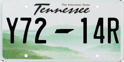 TN license plate Y7214R