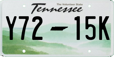 TN license plate Y7215K