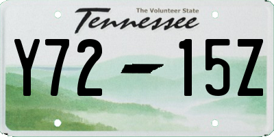 TN license plate Y7215Z
