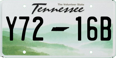 TN license plate Y7216B