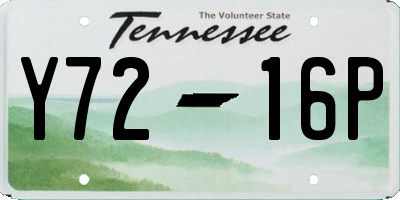 TN license plate Y7216P