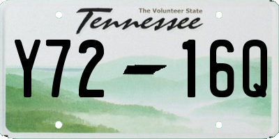 TN license plate Y7216Q