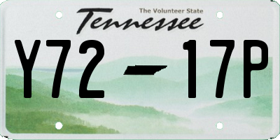 TN license plate Y7217P