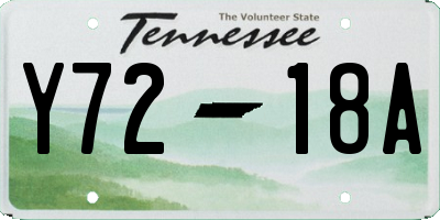 TN license plate Y7218A