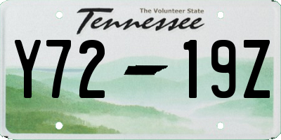 TN license plate Y7219Z