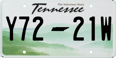 TN license plate Y7221W