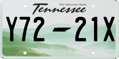 TN license plate Y7221X