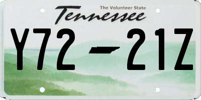 TN license plate Y7221Z