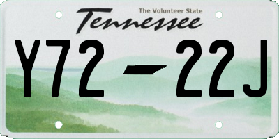 TN license plate Y7222J