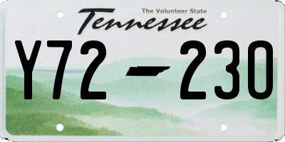 TN license plate Y7223O