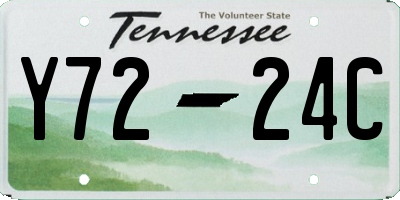 TN license plate Y7224C