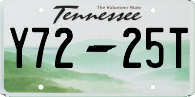 TN license plate Y7225T