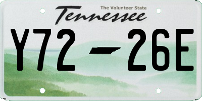 TN license plate Y7226E