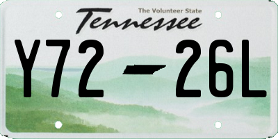 TN license plate Y7226L