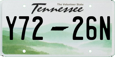 TN license plate Y7226N