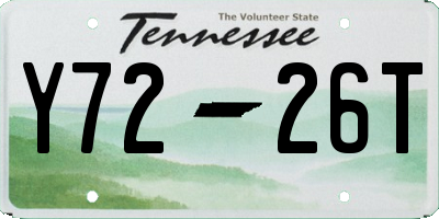 TN license plate Y7226T