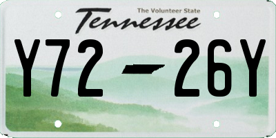 TN license plate Y7226Y