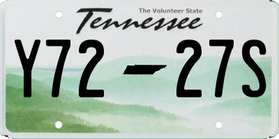 TN license plate Y7227S