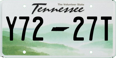 TN license plate Y7227T