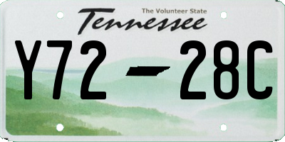 TN license plate Y7228C