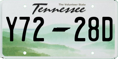 TN license plate Y7228D