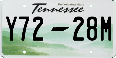 TN license plate Y7228M