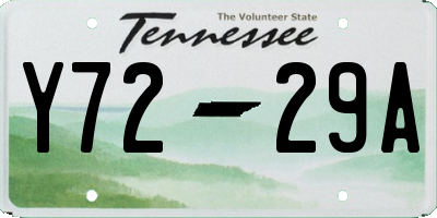 TN license plate Y7229A