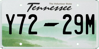 TN license plate Y7229M
