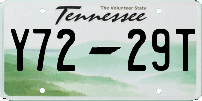 TN license plate Y7229T