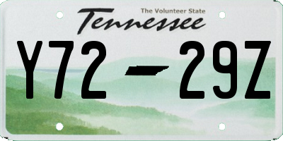 TN license plate Y7229Z