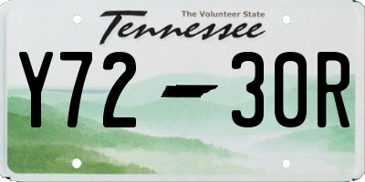 TN license plate Y7230R