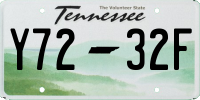 TN license plate Y7232F