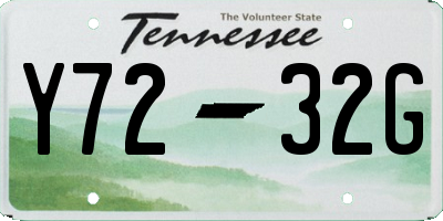TN license plate Y7232G
