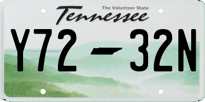 TN license plate Y7232N