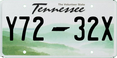 TN license plate Y7232X