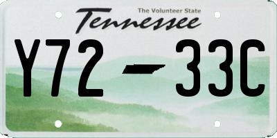 TN license plate Y7233C