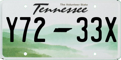 TN license plate Y7233X