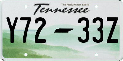 TN license plate Y7233Z