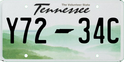 TN license plate Y7234C
